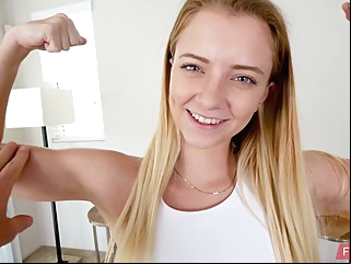 Riley Star Fit blonde casting hairy video