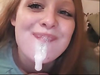 Amateur Cum in Mouth Compilation on Homemade amateur blowjob teen video